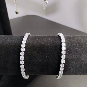 Elegant Silver Tennis Bracelet
